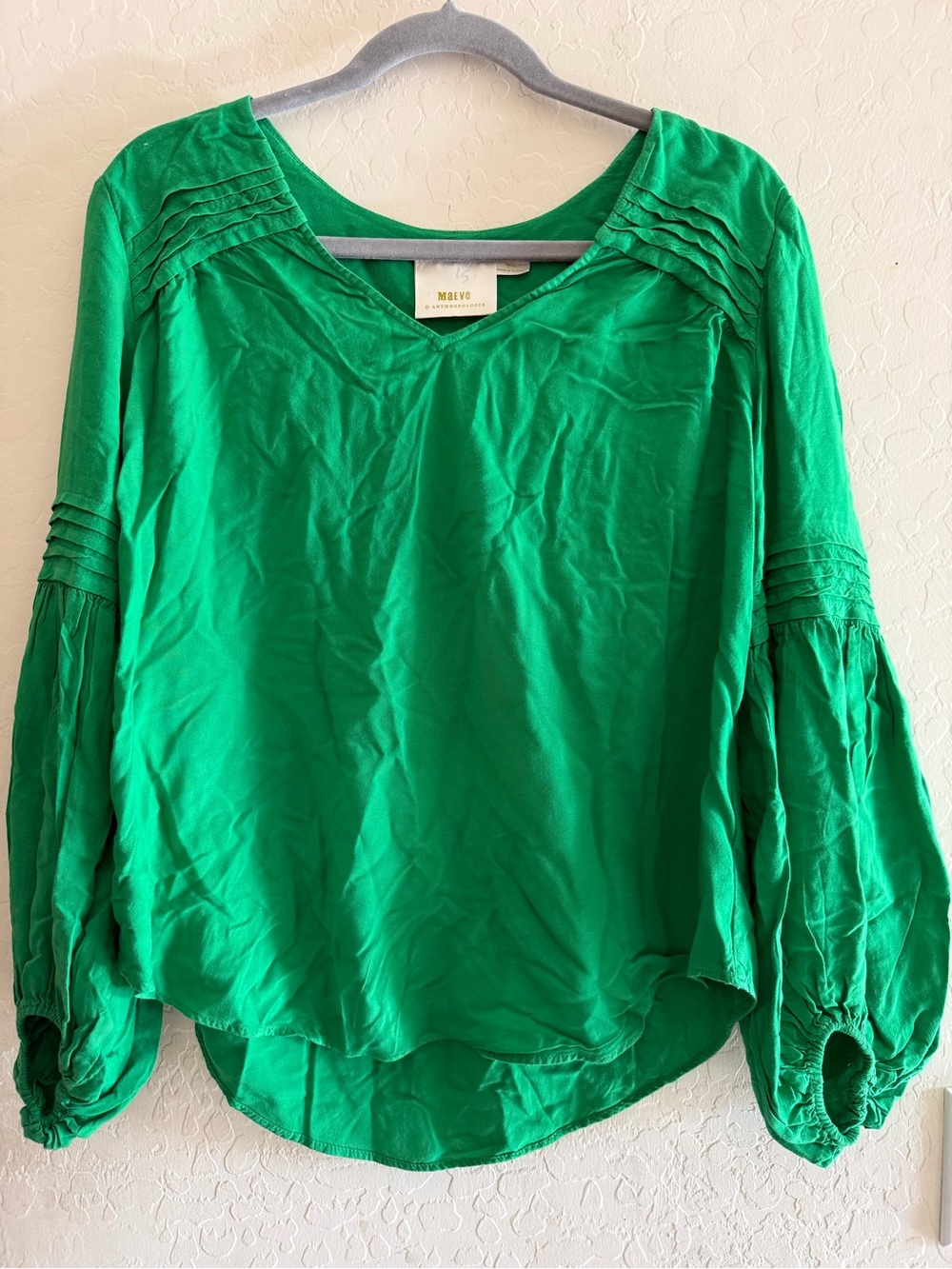Maeve by Anthropologie, small, green The Paz Blouse